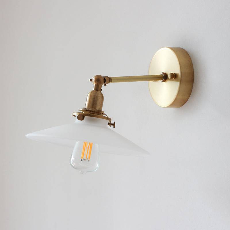 Brass Flat Glass Wall Light - 210GWL