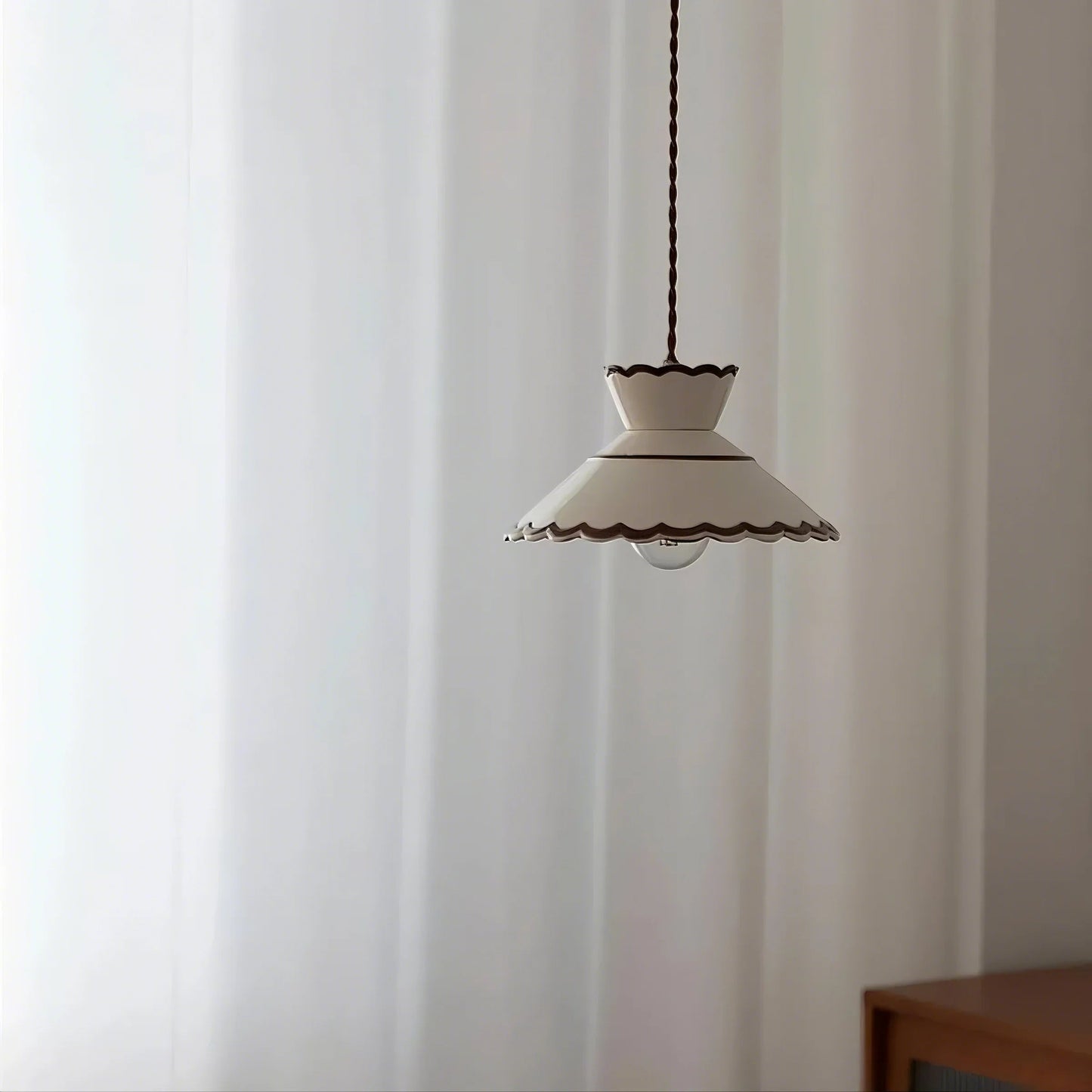Beige Ceramic Pendant Light