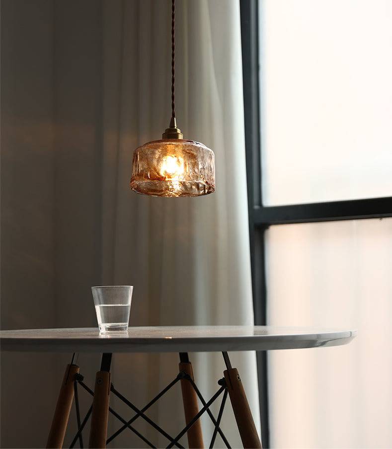 Amber Glass Pendant Light - 209GPL