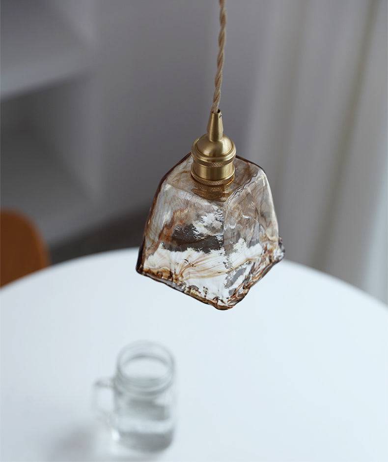 Amber Glass Pendant Light - 209GPL
