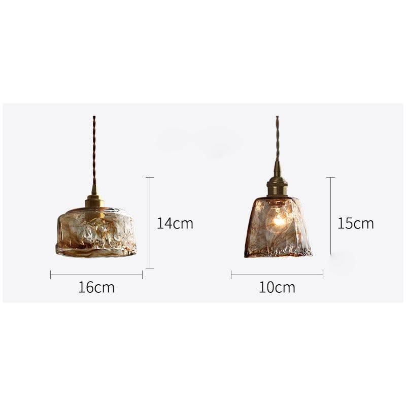 Amber Glass Pendant Light - 209GPL