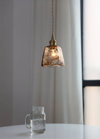 Amber Glass Pendant Light - 209GPL