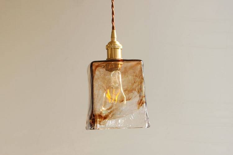 Amber Glass Pendant Light - 220GPL