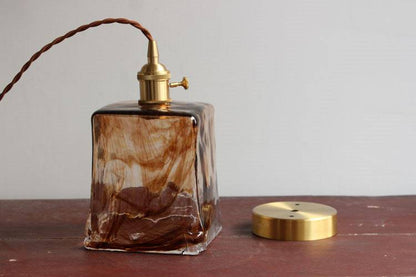 Amber Glass Pendant Light - 220GPL