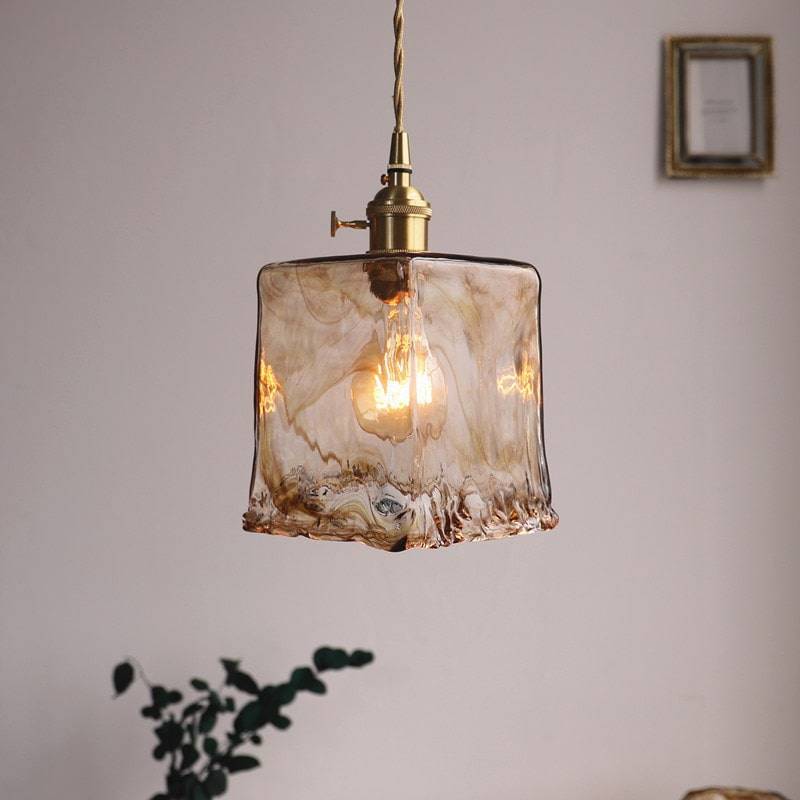 Amber Glass Pendant Light - 220GPL