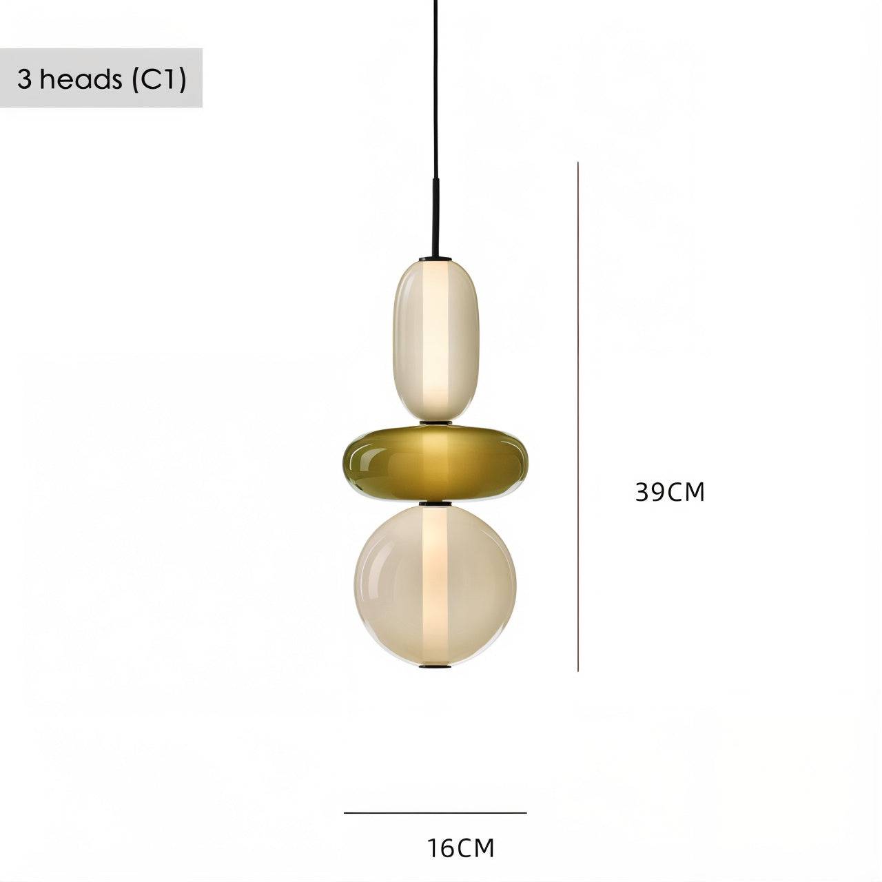 Artistic Glass Pendant Light Set