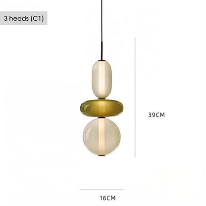 Artistic Glass Pendant Light Set