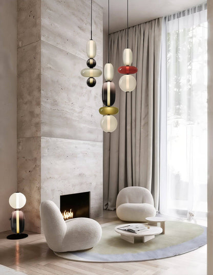 Artistic Glass Pendant Light Set