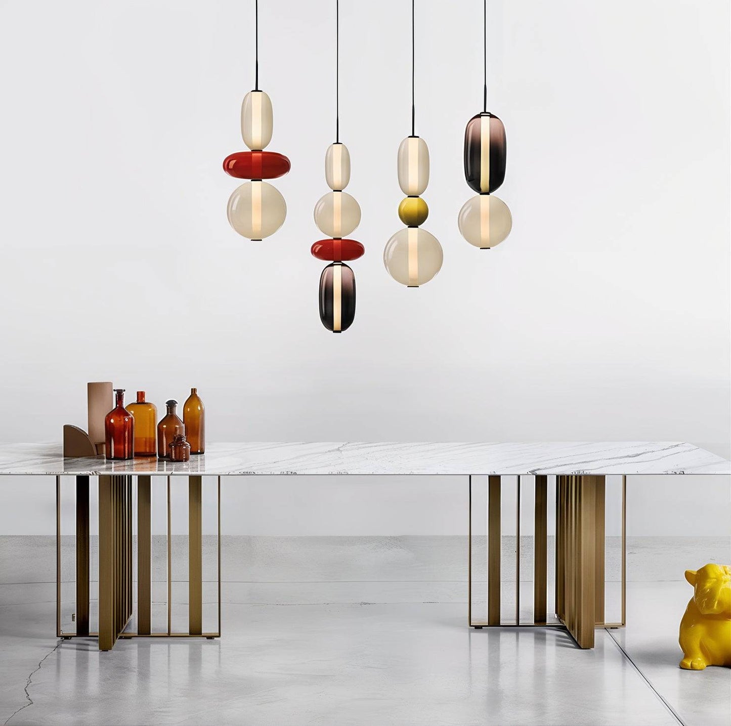 Artistic Glass Pendant Light Set