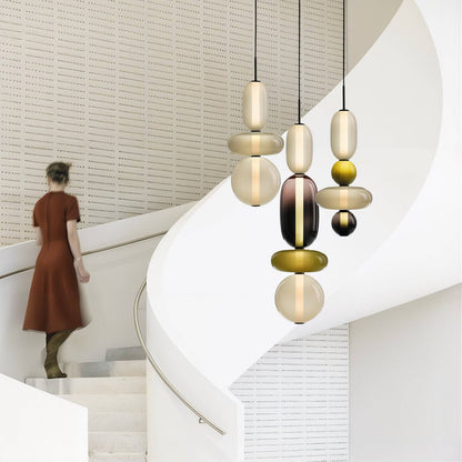 Artistic Glass Pendant Light Set