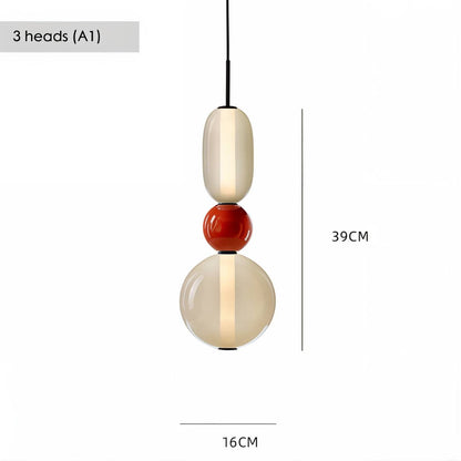 Artistic Glass Pendant Light Set