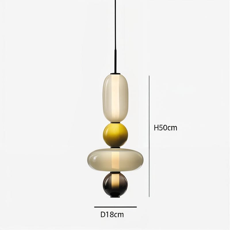 Artistic Glass Pendant Light Set