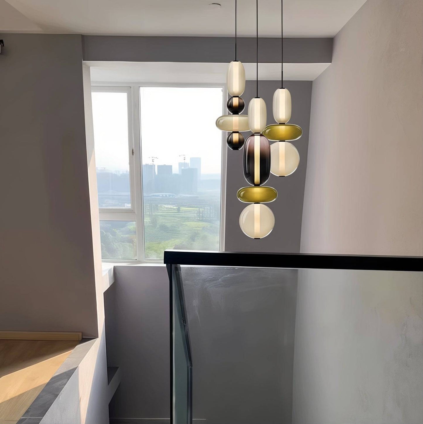 Artistic Glass Pendant Light Set