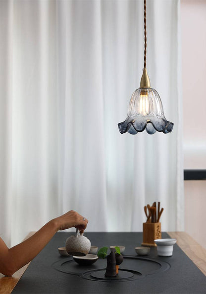 Blue Glass Pendant Light - 232GPL