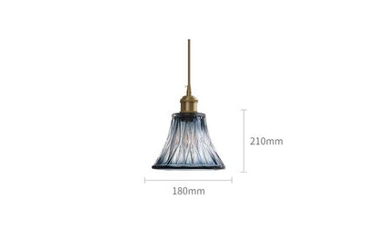 Blue Glass Pendant Light - 233GPL