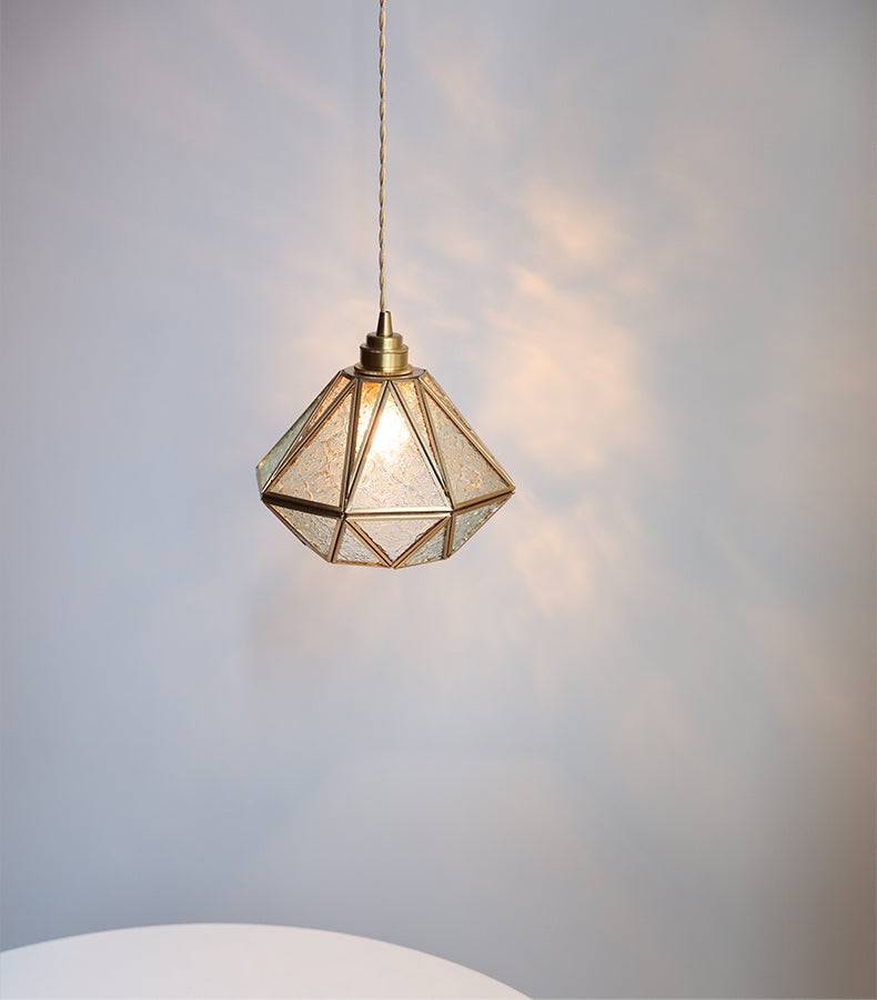 Brass Glass Pendant Light - 230GPL