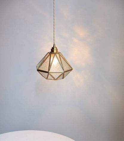 Brass Glass Pendant Light - 230GPL