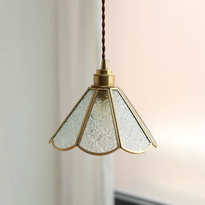Brass Glass Pendant Light - 230GPL