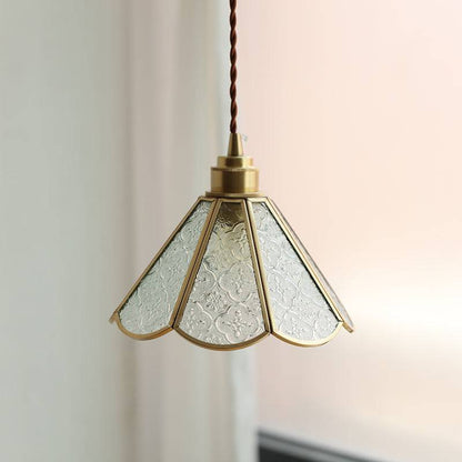 Brass Glass Pendant Light - 230GPL