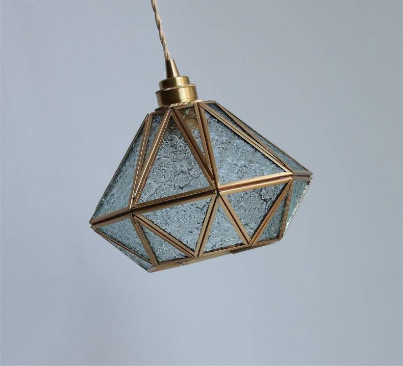 Brass Glass Pendant Light - 230GPL