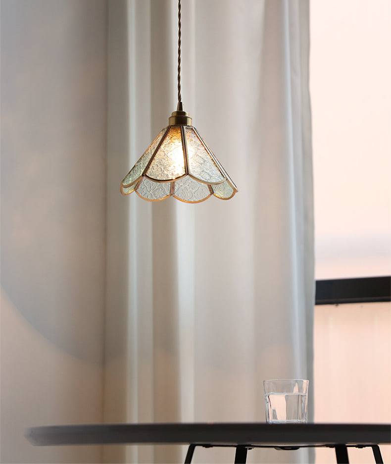 Brass Glass Pendant Light - 230GPL