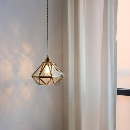 Brass Glass Pendant Light - 230GPL