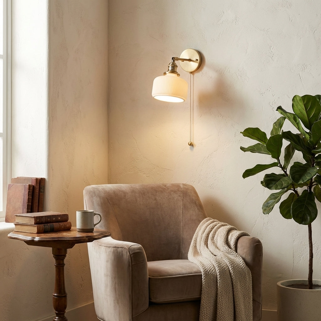 Brass Ceramic Wall Sconce - 201ST
