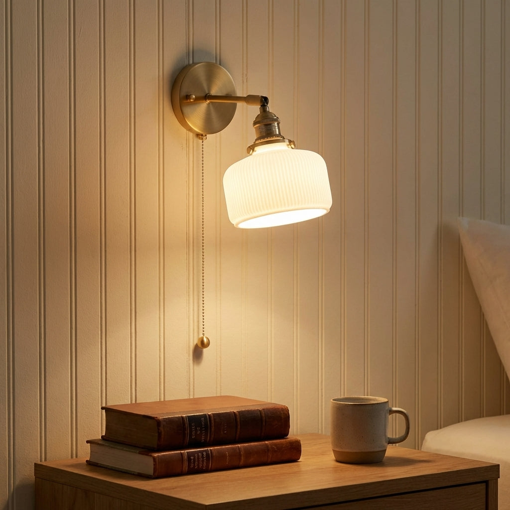 Brass Ceramic Wall Sconce - 201ST